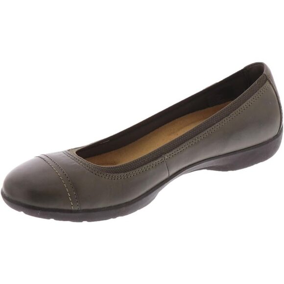 Clarks Womens Slate Leather Closed Pointed Toe Meadow Opal Ballet Flat Shoes - Picture 5 of 7